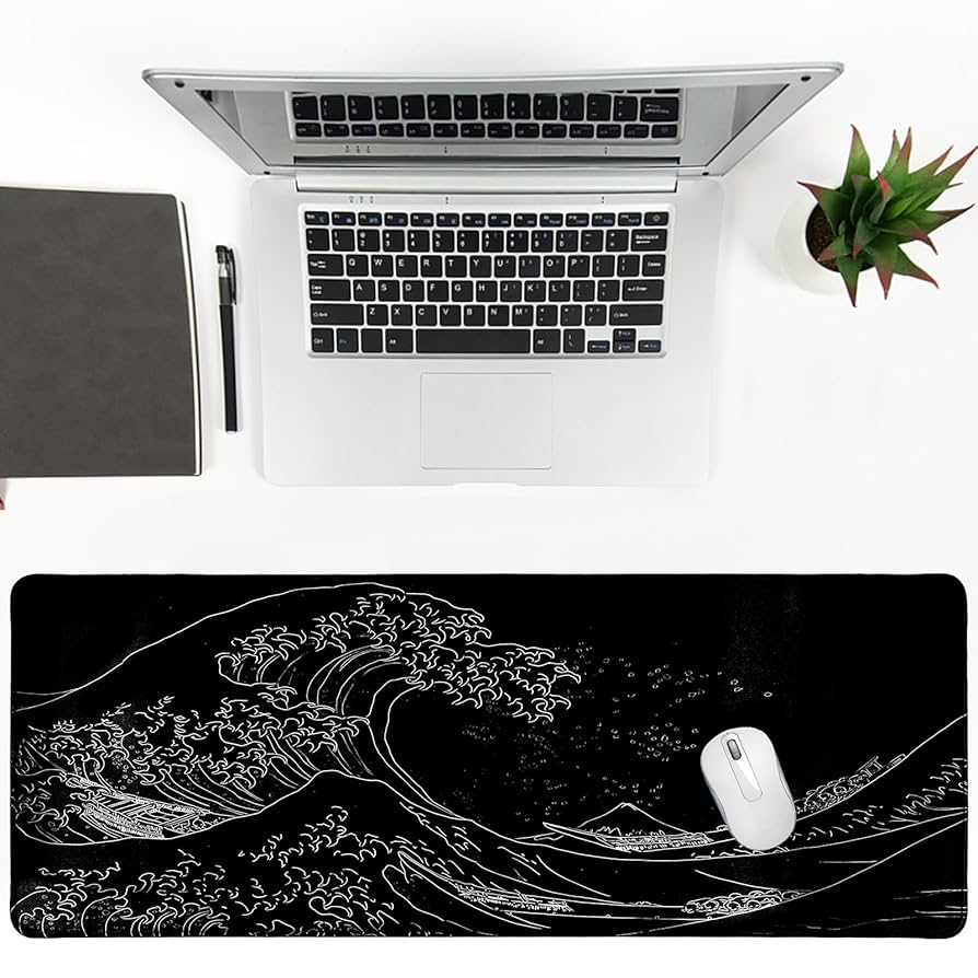 Amazon.com: Japanese Sea Wave Gaming Mouse Pad, Anime Gaming